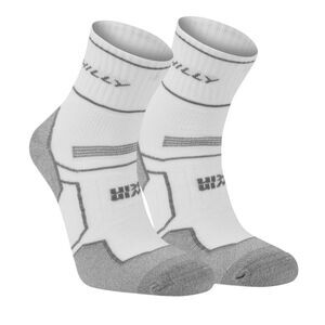 Hilly Mens Twin Skin Socks / White/Grey Marl